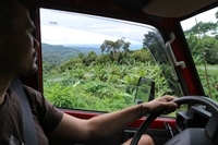 Fahrt mit Aussicht an der Grenze zu Panama